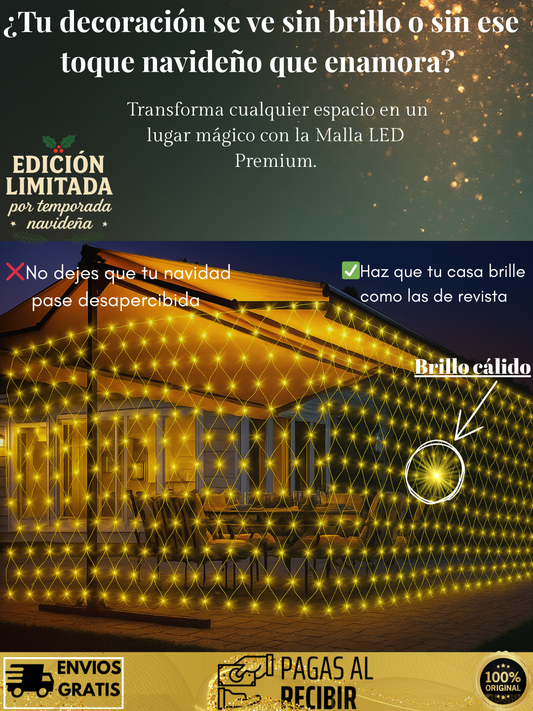 Luces Malla LED 200 Luces 2x1M