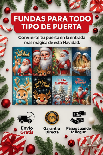 FUNDAS NAVIDEÑAS  PARA TODO TIPO DE PUERTA